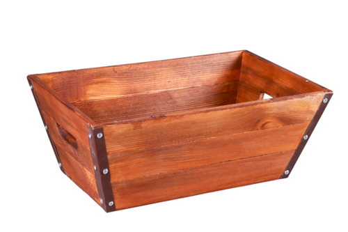 Product image Daisy box oak stained wood, 40x25x16 cm, cut-out handle