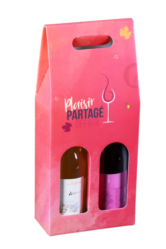 Image du produit Valisette Burano carton multicouleur 2 bouteilles- FSC7®