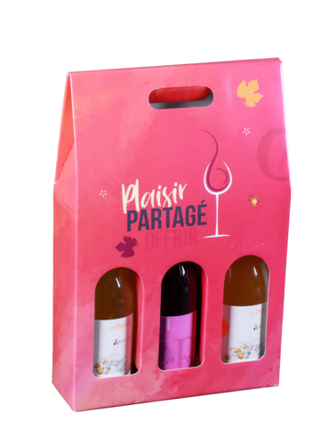 Product image Burano cardboard box decorated with 3 bottles