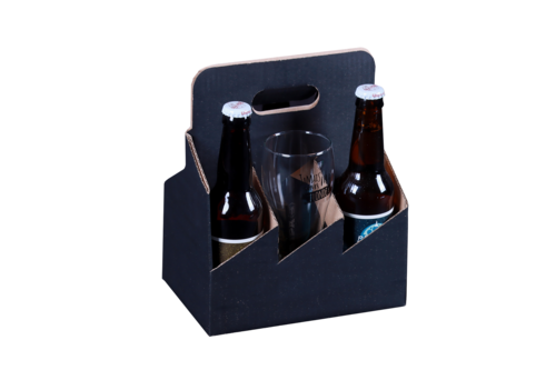 Product image Box Buffalo brown cardboard basket black 6 beers 33cl long neck