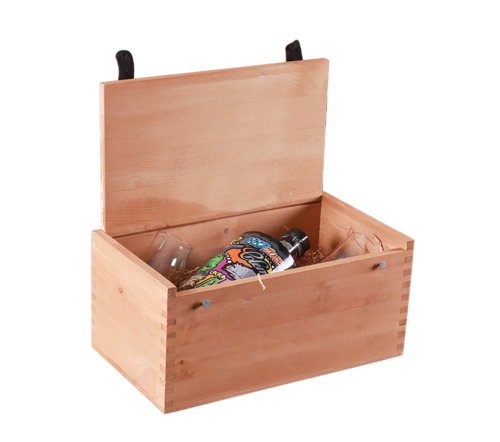 Product image Gauthier golden oak stained wooden box spirits 16x13x30cm