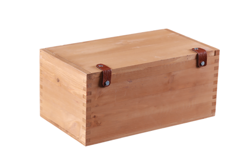 Product image Gauthier spirits box golden oak stained wood 16x13x30cm