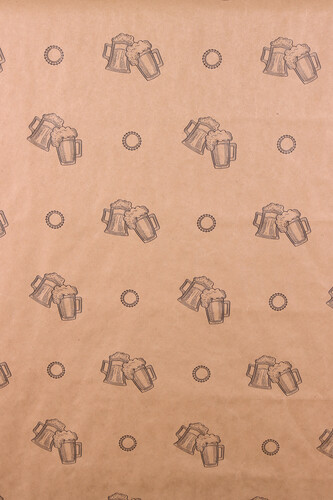 Image du produit Papier cadeau Chope kraft recyclé brun/noir 70gr 0.70x100m - PEFC7