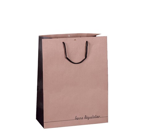 Product image Elusa brown kraft paper shopping bag 35x14x44cm - FSC7®