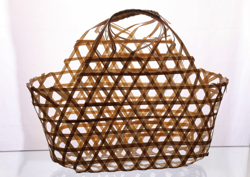 Product image Lio openwork bamboo basket natural oval 25x12x12/24cm