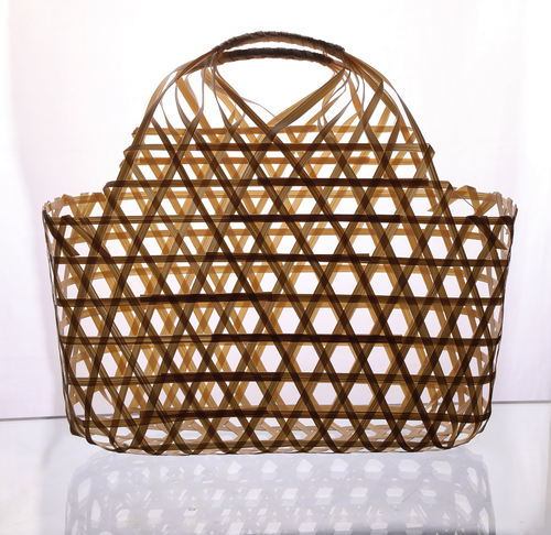 Product image Lio openwork bamboo basket natural oval 29x12x16/29cm