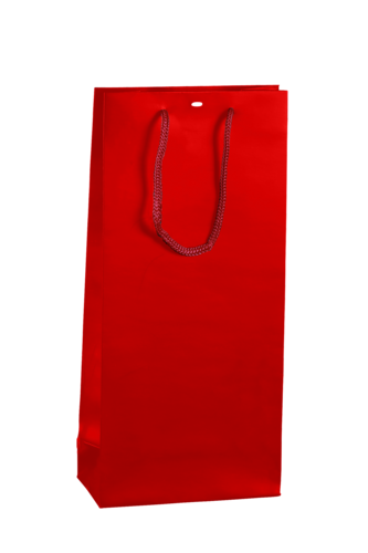 Image du produit Sac Kyoto papier pelliculé brillant rouge 2 bouteilles - FSC®7