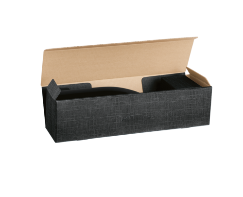 Product image Milan black cloth-look cardboard box, Magnum