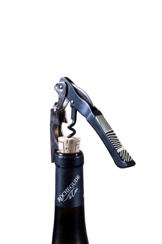 Product image Lazio Geometric double-supported corkscrew, teflon wick, cap cutter, bottle open