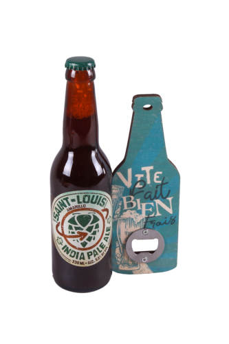 Product image Ricky magnet bottle opener decorated wood - Quickly made fresh 19x7cm