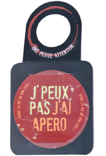 Product image Message card/Victoria drip stop disc decorated - Tu vin ou tu vin pas