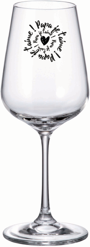 Product image Perito tasting glass on base 36cl decorated black - Le Verre de l'amitié