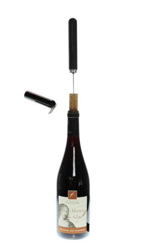 Product image Tony black air-pressure corkscrew, in a display of 12 gift boxes
