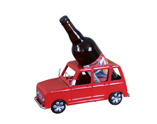 Image du produit Support bouteille Félix métal rouge - 4L