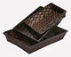 Image du produit Corbeille Rihana bambou chocolat rectangle 24x18x5cm