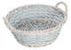 Product image Amélie wicker/peeled wood grey ceruse round basket 32x11cm