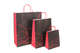 Product image Sac Nuance kraft noir et rouge cabas 18x8x22cm