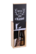 Image du produit Coffret chasse Franquin 1 bouteille bois couvercle noir 3 pièces - Partons à la