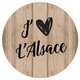 Product image Vinolok crystal stopper - Wood/ J'aime l'Alsace