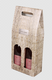 Image du produit Valisette Lorriane carton imitation bois grisé 2 bouteilles - FSC7®