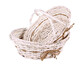 Product image Bianca off-white wicker/wood basket 33x26x8/10cm