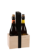 Product image Hugo basket natural wood with black metal handle 2 bouteilles