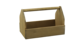 Product image Gustave walnut stained fir wood basket 33x18x8/20cm - La Caisse à gourmand