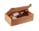 Product image Gauthier golden oak stained wood box 2 bottles
