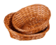 Product image Ambre light brown square wicker/peeled wooden basket  38x38x10cm