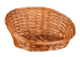 Product image Ambre light brown asymmetrical oval wicker/peeled wooden basket 43x35x6/18cm
