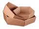 Product image Atlanta hexagonal asymmetrical brown kraft cardboard basket 27x24x6/9cm - FSC7®