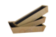 Product image Ibiza rigid cardboard basket Gold/black rectangle 43x12x8cm