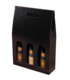 Image du produit Valisette Porto carton kraft noir/brun 3 bouteilles - FSC®7
