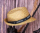 Product image Ernest natural straw hat with black/white headband - Chèvres&Co