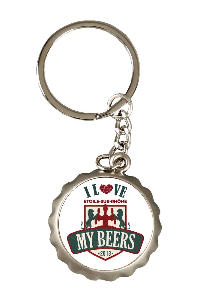 Porte-clés décapsuleur Vive la bière